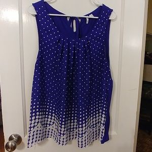 Purple Tank with white polka-dots